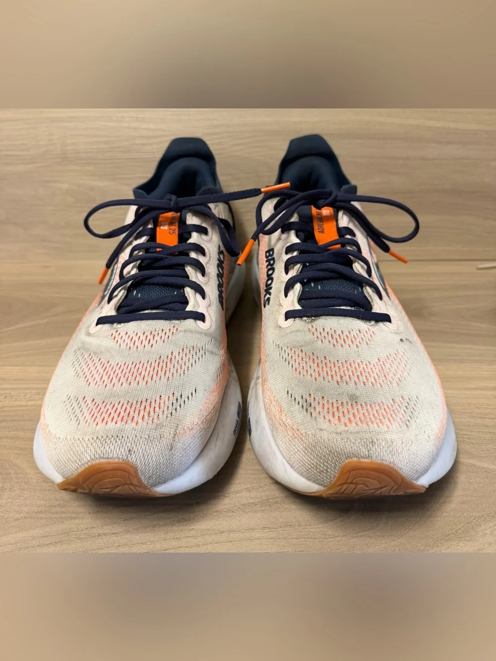 Brooks Adrenaline GTS 25 'White Spellbound Orange' Men’s Size 12 (1104541D123)